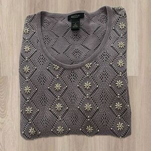 Peck & Peck Collection Beaded Sweater